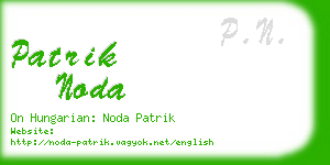 patrik noda business card